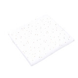 Musselin aus Bio-Baumwolle mit goldenen Tupfen, 75x75 cm, Weiß, Fic Baby