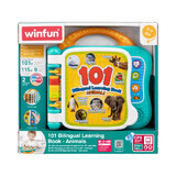 Bilingual animal learning booklet, 18 months+, Winfun