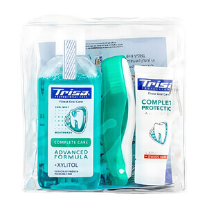 Mundhygiene-Set Travel Uno, Mehrfarbig, 3 Artikel, Trisa