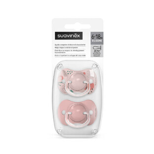 Silikon-Schnuller SX Pro A Walk In The Park, 6-18, Rosa, 2 Stück, Suavinex