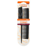 Set of 2 carbon fiber combs for hair styling, Cantu