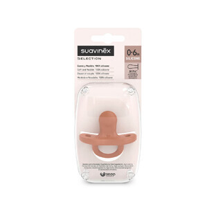 Silikon-Schnuller SX Pro Colour Essence, 0-6 Monate, Rubin, Suavinex