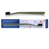 Grüne Zahnbürste mit schwarzen Borsten Soft-Medium, 1 Stück, Swissdent