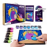 Set de coloriage hibou, 30 x 30 cm, + 5 ans, OktoClay