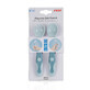 Flexibles Besteck für Babys, Löffel und Gabel, +6 Monate, Blau, Reer