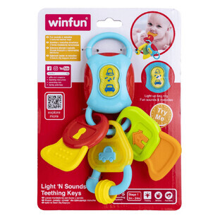 Schlüsselanhänger Schlüssel mit Geräuschen und Lichtern, ab 3 Monaten, Winfun