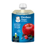 Baby puree with apple and berries, 6 months+, 150 g, Gerber