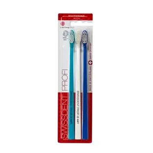Juego de cepillos dentales Blanqueamiento Suave, 3 piezas, Swissdent