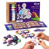 Set de création Air Clay, 24 couleurs, + 3 ans, OktoClay