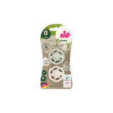 Set of 2 soothers with latex teat Cherry Green Boy, + 0 months, Nip