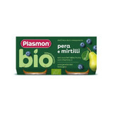 Bio-Püree aus Birne und Heidelbeeren, + 6 Monate, 2 x 80 g, Plasmon