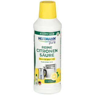 Acido citrico liquido puro, 500 ml, Heitmann