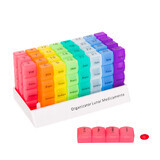 Monthly medicine organizer, 4 colored boxes, Health Bazaar