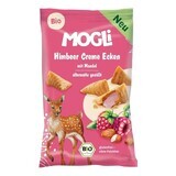 Mini organic crunchy bread rolls filled with raspberry cream, 30 g, Mogli