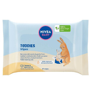 Serviettes humides Toddies Baby, 57 pièces, Nivea