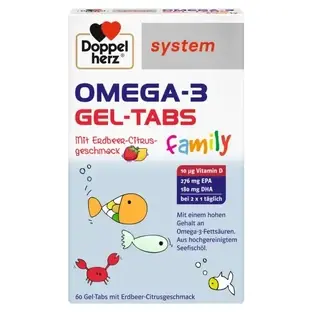 Omega Family 3 Gel Tabs, 60 comprimate masticabile, Doppelherz