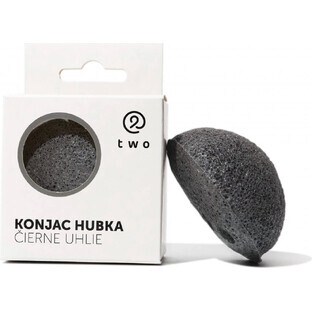 Zwei Kosmetikschwämme Konjac-Schwamm / Schwarzkohle 1×1 St.