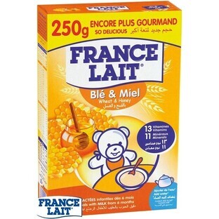 FRANCIA LAIT gachas de leche de trigo miel 1×250g, gachas de leche