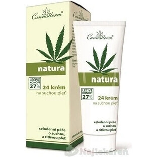 Cannaderm NATURA dagcrème 24 1×75 g voor droge huid