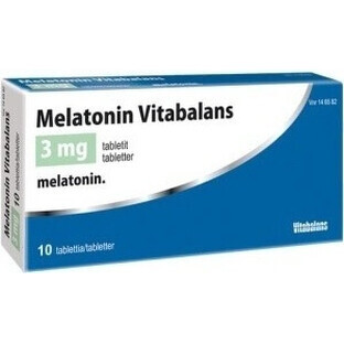 Melatonin Vitabalans Melatonin 3 mg tablets 1×10 tbl, for the treatment of zonular disease