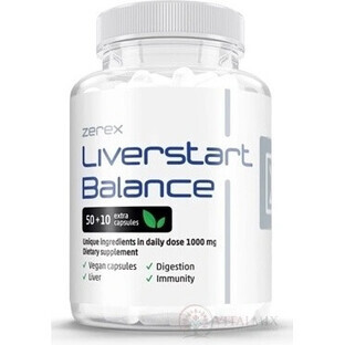 Zerex Liverstart Balance 1×60 cps, complément alimentaire