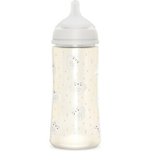 SUAVINEX | BONHOMIA Biberon da 360 ml fisiologico SX PRO +6 LF - bianco 1×360 ml, biberon