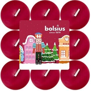 Bolsius Tea Pod lumânări parfumate 1×18 buc, lumânări roșii