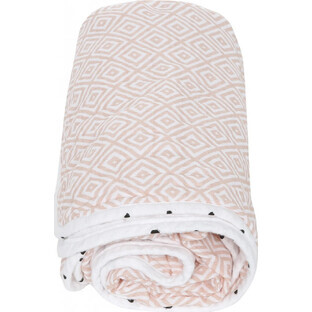 Couverture MOTHERHOOD mousseline de coton double épaisseur carrés de mousseline de coton prélavée rose 95x110cm 1×1pc