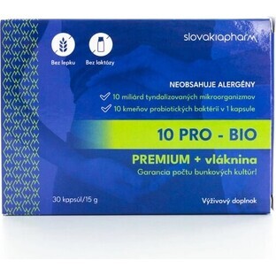 Slovakiapharm 10 PRO - BIO PREMIUM + fibre 1×10 cps, supliment alimentar