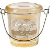EMOCIO Yellow bottle Scented candle Fresh cotton 1×1, size 49 × 66 mm