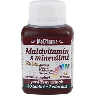 MedPharma MULTIVITAMINA CON MINERALI EXTRA 42 INGREDIENTI 1 × 30 + 7 tbl in omaggio (37 pz.)