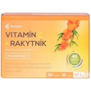 Noventis Vitamina C + espino amarillo 1×40 tbl, vitamina C