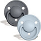 BIBS De Lux Silikon Schnuller Eisen/Baby blau 1×2 Stück, Einheitsgröße