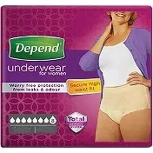 DEPEND SUPER S/M voor dames 1×10 stuks, elastische onderbroek, heupomvang 70-105 cm