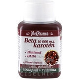 MedPharma BETAKAROTEN 10 000 m.j.+Panthenol +PABA 1×37 cps, Nahrungsergänzungsmittel