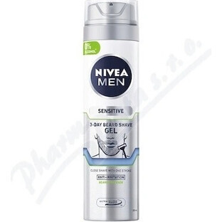 NIVEA Men Sensitive Shave 3 Day Beard Gel 1×200 ml, shaving gel