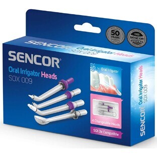 SENCOR SOX 009 SOX TESTS 1×33 pcs, replacement heads for oral douche