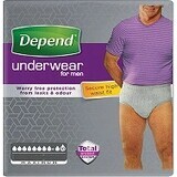 DEPEND MAXIMUM L/XL pentru bărbați 1×9 buc, slip elastic, circumferința șoldului 95-150 cm