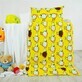 EMI Oaie pentru copii lenjerie de pat galben 130x90+65x45