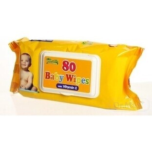 Toallitas para bebés con VITAMINA E 1×80 uds, toallitas de lana