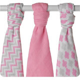 XKKO BMB Bamboo scutec Scandinavian Baby Pink, 70x70, MIX 3pcs 1×1 pcs