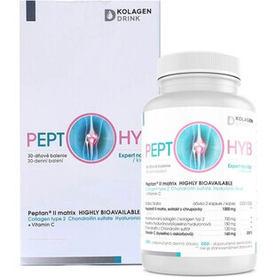 CollagenDrink PEPT-OHYB PEPT-OHYB, estratto di cartilagine Peptan IIm, nutrizione delle articolazioni 1×60 cps, 30 dosi per confezione