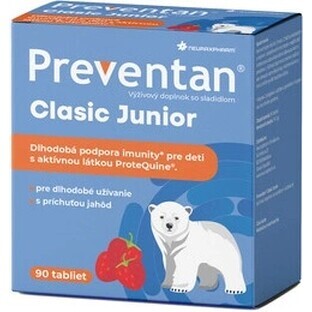 Neuraxpharm Preventan Clasic Junior, aromă de căpșuni, 90 tbl 1×90 tbl, supliment alimentar