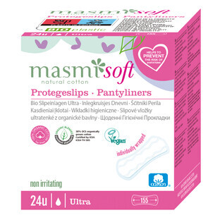 Masmi Soft, ultradünne, anatomisch geformte Damenbinden, 24 Stück