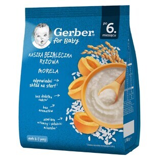 Gerber Granen met rijst, abrikozen, zonder melk, zonder toegevoegde suiker, na 6 maanden, 160 g