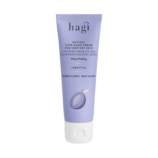 Hagi Na Crème pour les mains à la prune avec des lipides naturels, réparatrice, peaux très sèches, 50 ml