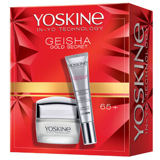 Yoskine Geisha Gold Secret 65+ set, cremă de zi și de noapte, 50 ml + cremă pentru ochi și pleoape, 15 ml