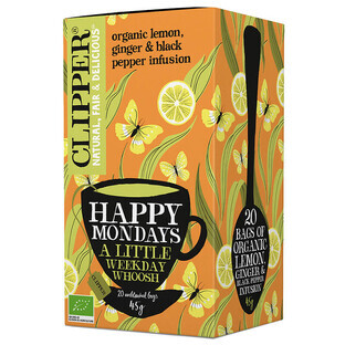 Clipper, tè al limone con zenzero e pepe nero, 2,25 g x 20 bustine
