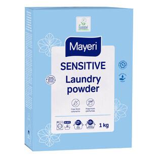 Mayeri Sensitive, poudre à laver universelle, 1 kg EMBALLAGE CONTAMINE