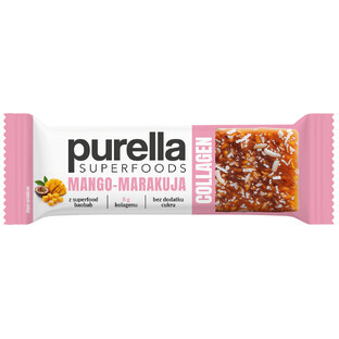 Barre de collagène Purella SuperFoods, mangue-maracuja, 40g